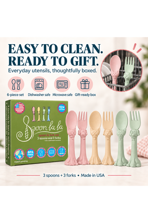Spoon la la Toddler Spoon & Fork Set — 6 Piece Gift Set
