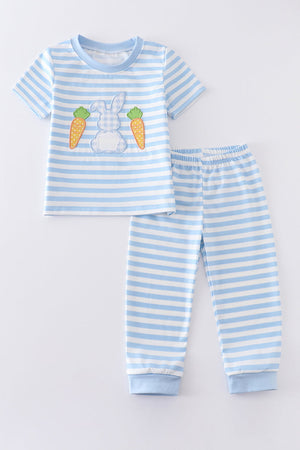 Jack's little blue buck applique boy pajama set - Easter season