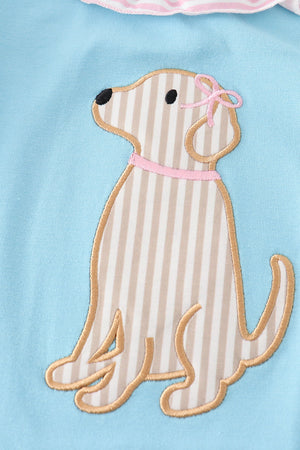 Abby's Blue Puppy Applique Dress