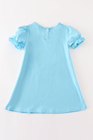 Abby's Blue Puppy Applique Dress