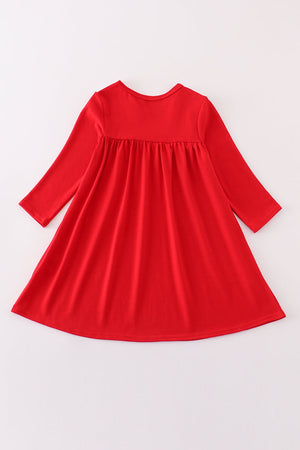 Baby & Toddler Girl Red Valentine Puppy Embroidered Dress