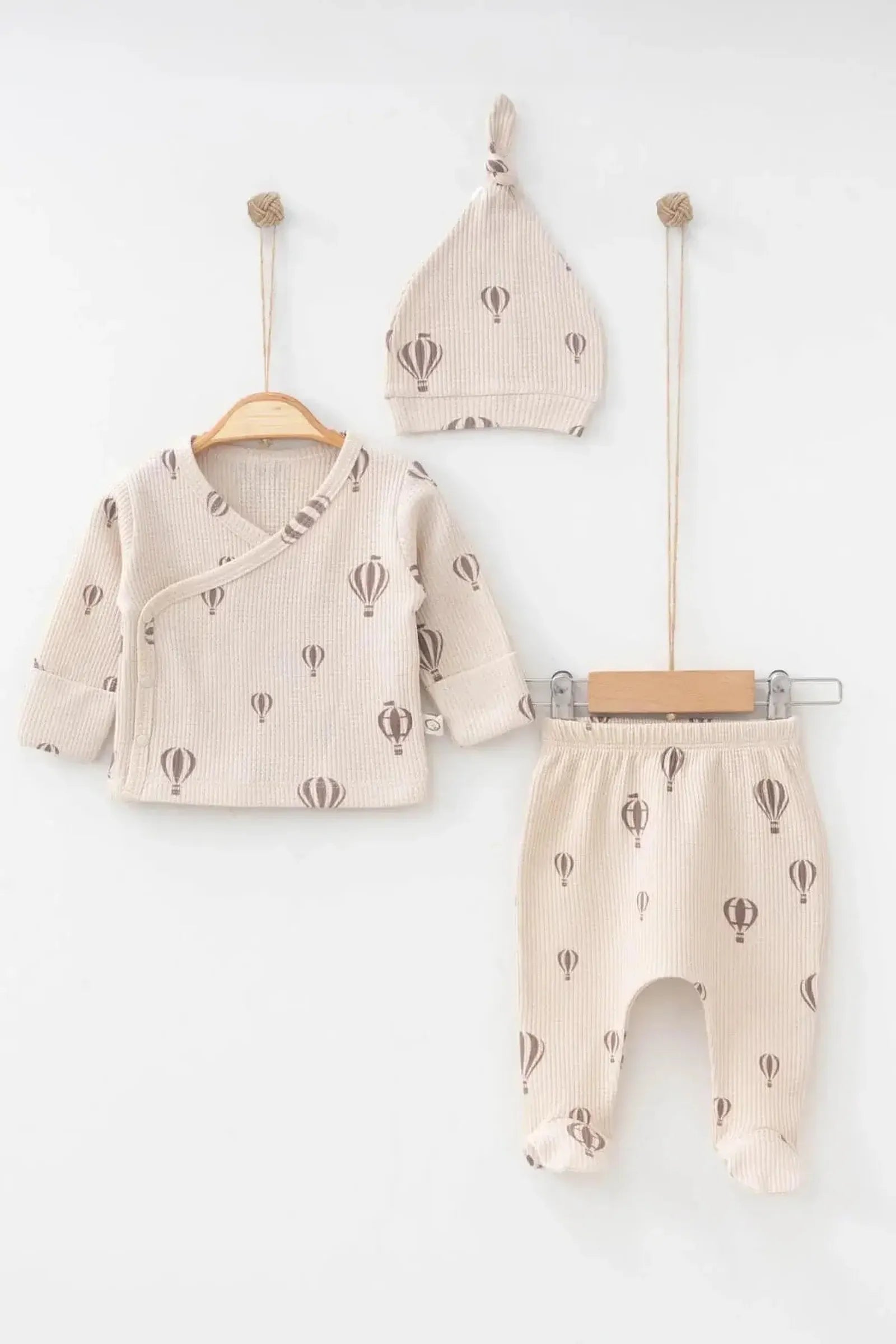 Balloon Print Baby Long-Sleeve Pants | 100% Cotton | Gift Set