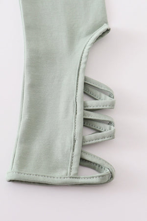 Sage Green hollow out legging