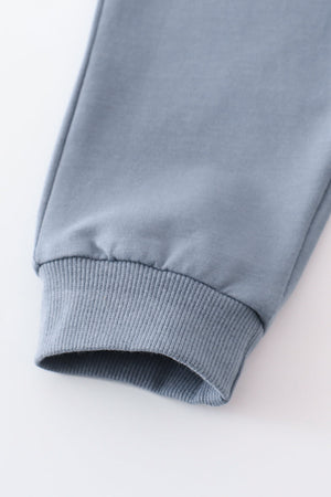 Abby's Blue Gray Sweatshirt & Pants Set