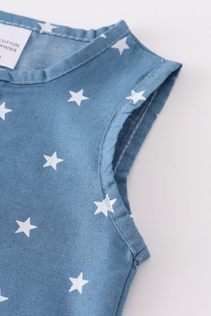 Jack's Blue Star Print Boy Bubble | Baby Essentials  | Cotton