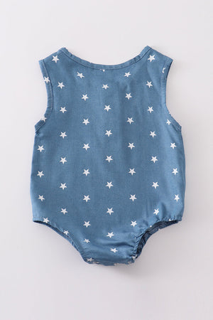 Jack's Blue Star Print Boy Bubble | Baby Essentials  | Cotton