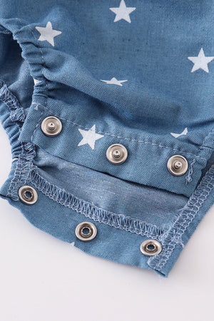 Jack's Blue Star Print Boy Bubble | Baby Essentials  | Cotton