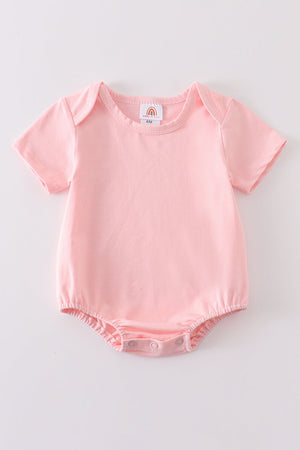 Baby Girls Soft Coral Bubble & Family Matching T-shirts  | Cotton