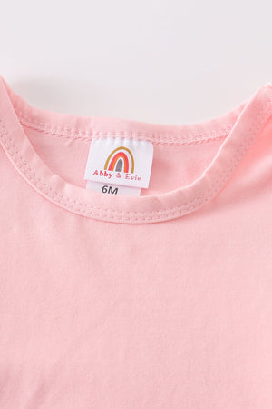 Baby Girls Soft Coral Bubble & Family Matching T-shirts  | Cotton