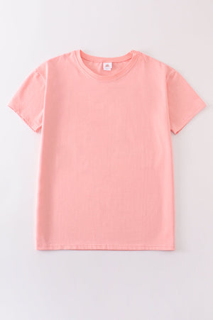 Baby Girls Soft Coral Bubble & Family Matching T-shirts  | Cotton