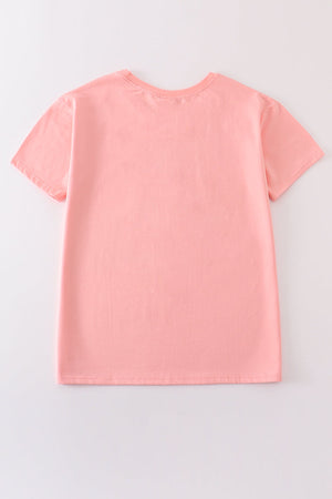 Baby Girls Soft Coral Bubble & Family Matching T-shirts  | Cotton