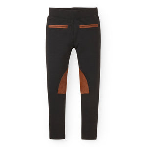 Organic Cotton Ponte Riding Baby Pant,  Black