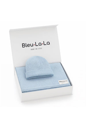 Luxe Collection Knit Baby Blanket + Hat Set with Gift Box | 100% Organic Cotton