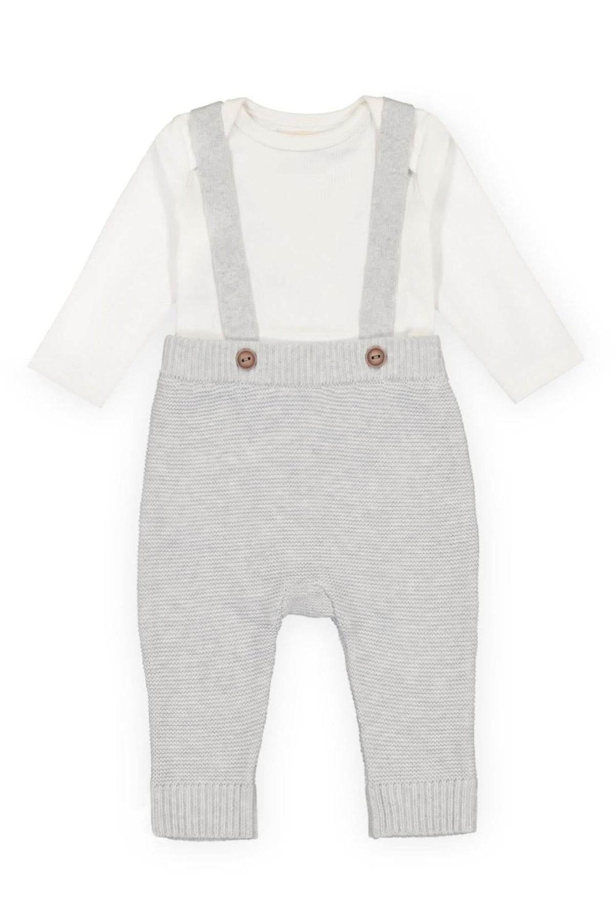 Hope & Henry Organic Cotton Knit Bodysuit and Sweater Overall Set
