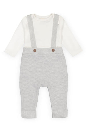Hope & Henry Organic Cotton Knit Bodysuit and Sweater Overall Set