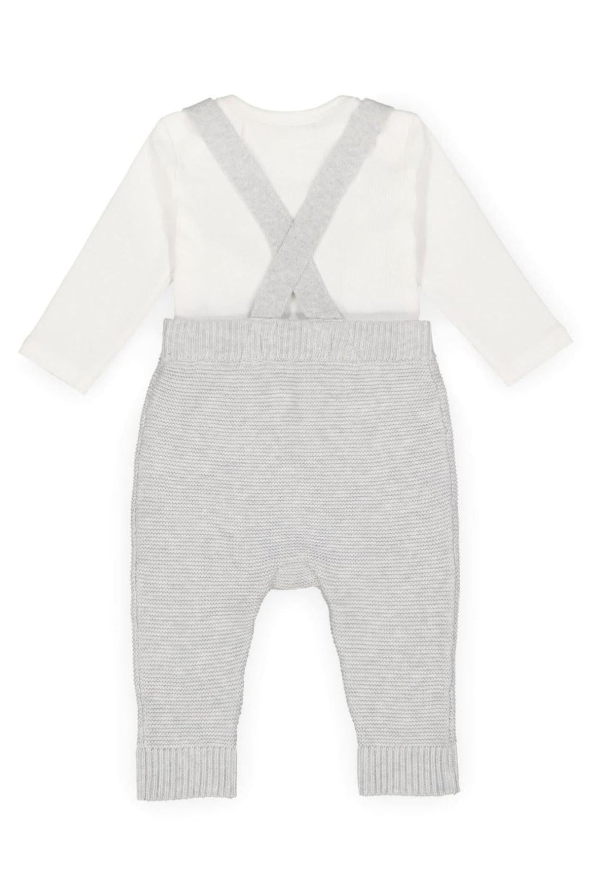 Hope & Henry Organic Cotton Knit Bodysuit and Sweater Overall Set