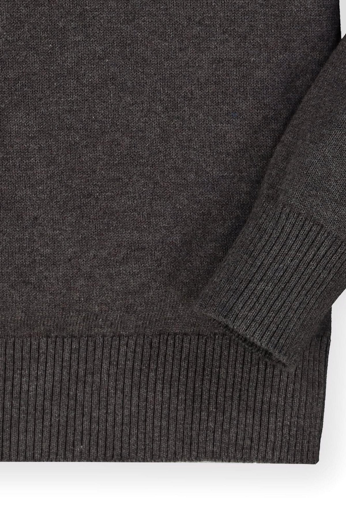 Hope & Henry Fine Gauge V-Neck Sweater with Elbow Patches