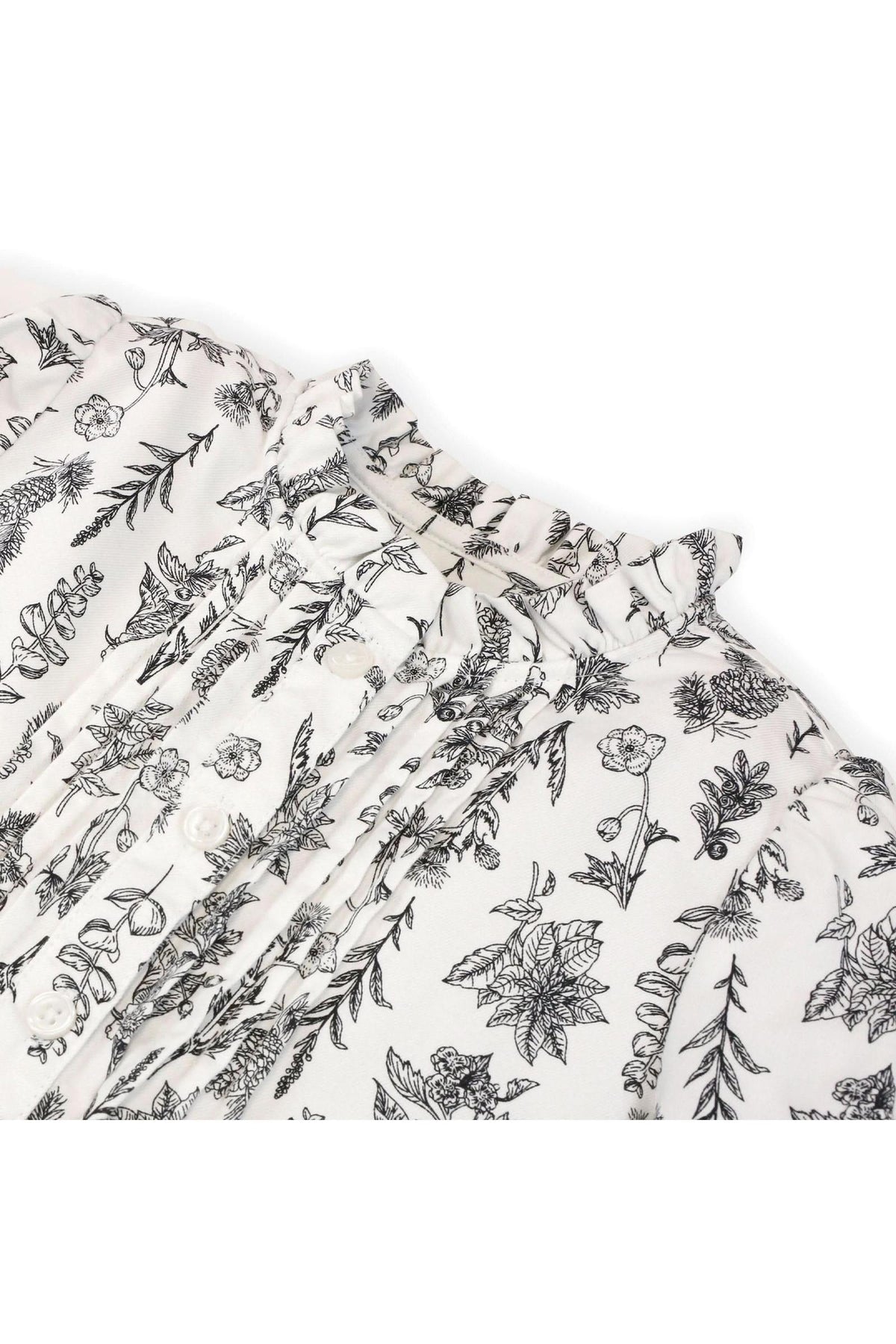 Ruffle Neck Blouse with Pintucks - Made with Organic Cotton - Baby