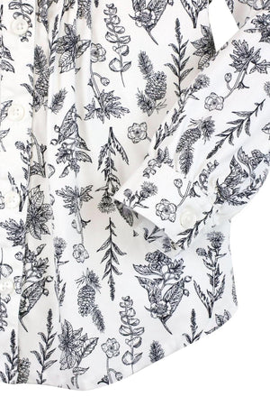 Ruffle Neck Blouse with Pintucks - Made with Organic Cotton - Baby