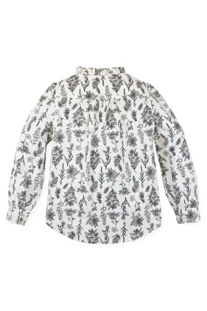 Ruffle Neck Blouse with Pintucks - Made with Organic Cotton - Baby