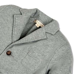 Organic Cotton Fleece Baby Blazer, Gray