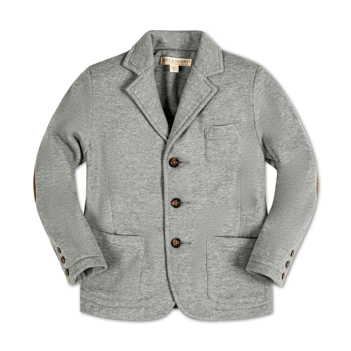 Organic Cotton Fleece Baby Blazer, Gray