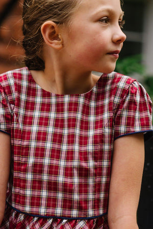 Short Sleeve Organic Cotton Schoolgirl Dress