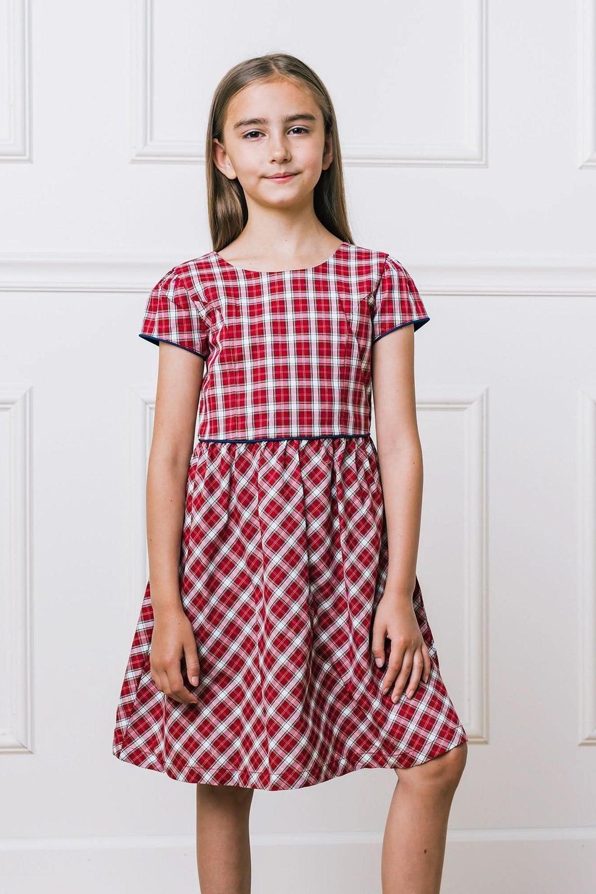 Short Sleeve Organic Cotton Schoolgirl Dress