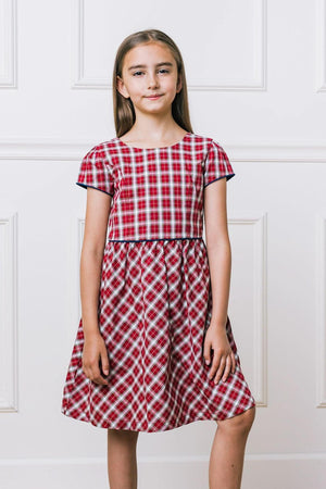 Short Sleeve Organic Cotton Schoolgirl Dress