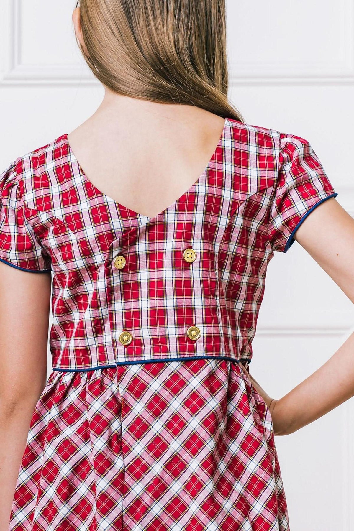 Short Sleeve Organic Cotton Schoolgirl Dress