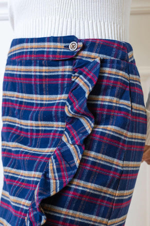 Hope & Henry Organic Cotton Flannel Ruffle Skirt
