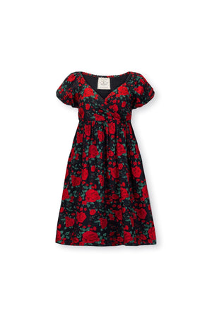 Hope & Henry Puff Sleeve Crossover Dress