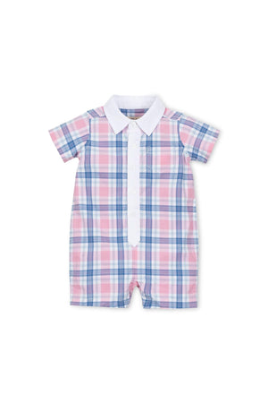 Hope & Henry Stretch Organic Cotton Poplin Button Front Romper