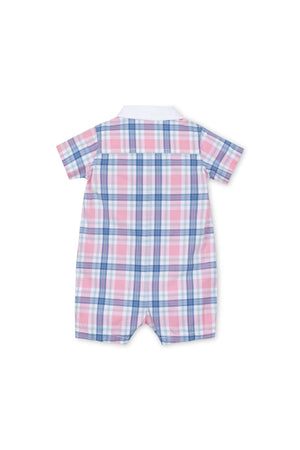 Hope & Henry Stretch Organic Cotton Poplin Button Front Romper