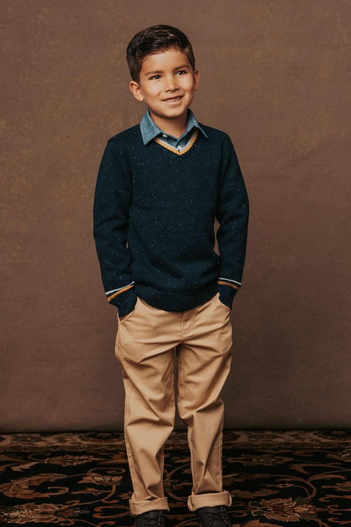 Hope & Henry Organic V-Neck Sweater | Toddler | Kids