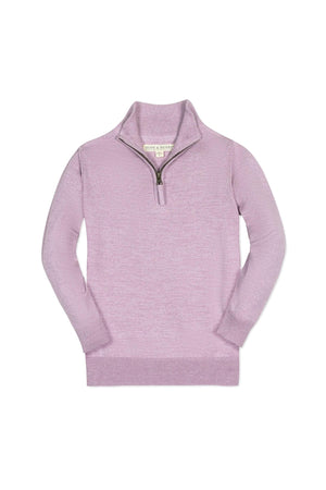 Hope & Henry Organic Cotton Fine Gauge Half Zip Sweater - Baby