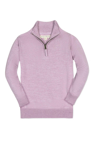 Hope & Henry Organic Cotton Fine Gauge Half Zip Sweater