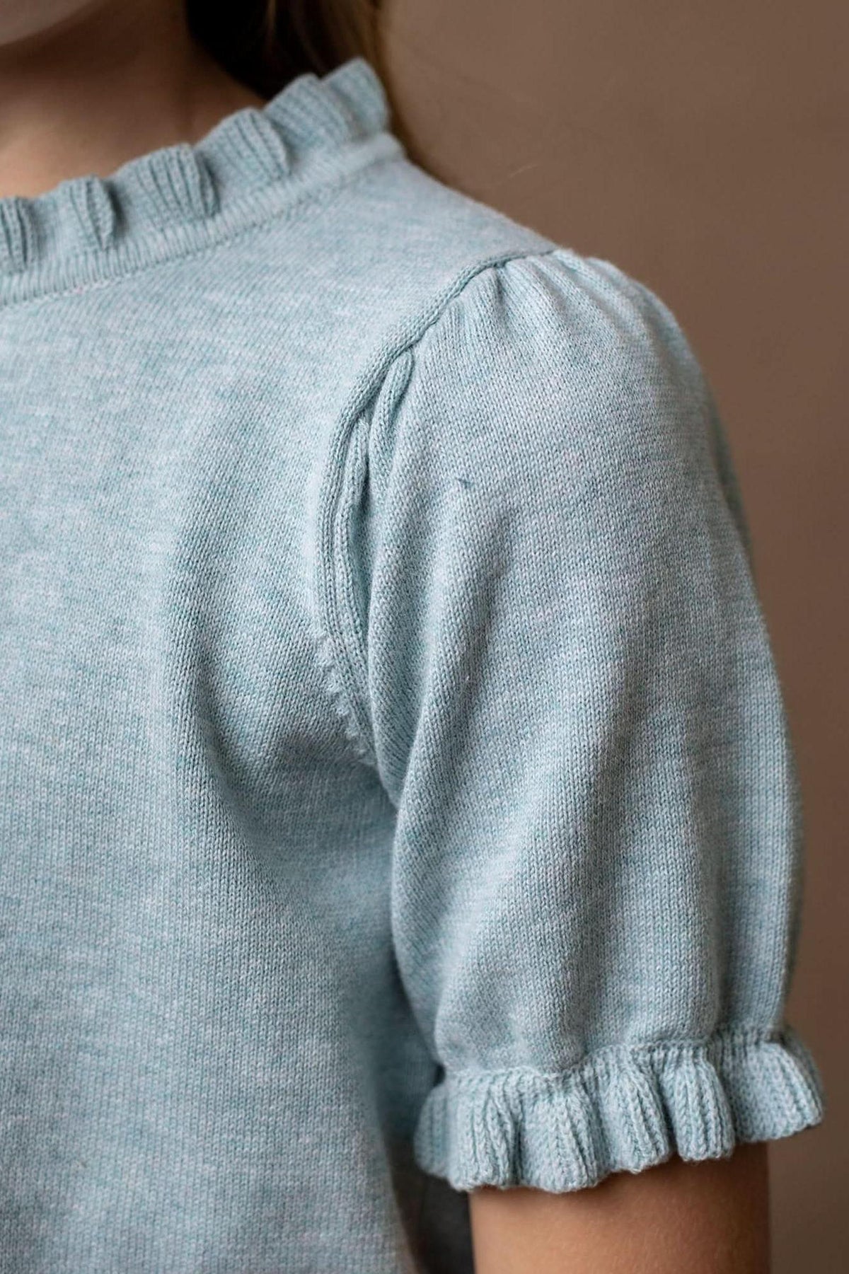 Hope & Henry Organic Cotton Puff Sleeve Sweater - Baby