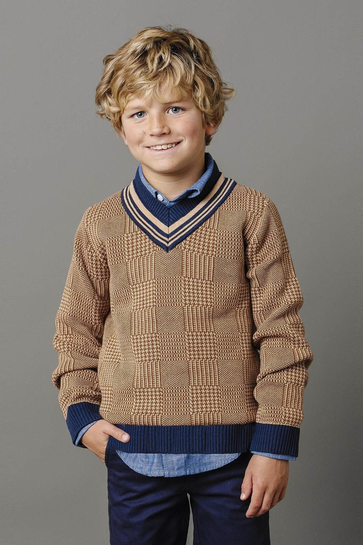 Hope & Henry Organic Cotton Intarsia Cricket Sweater