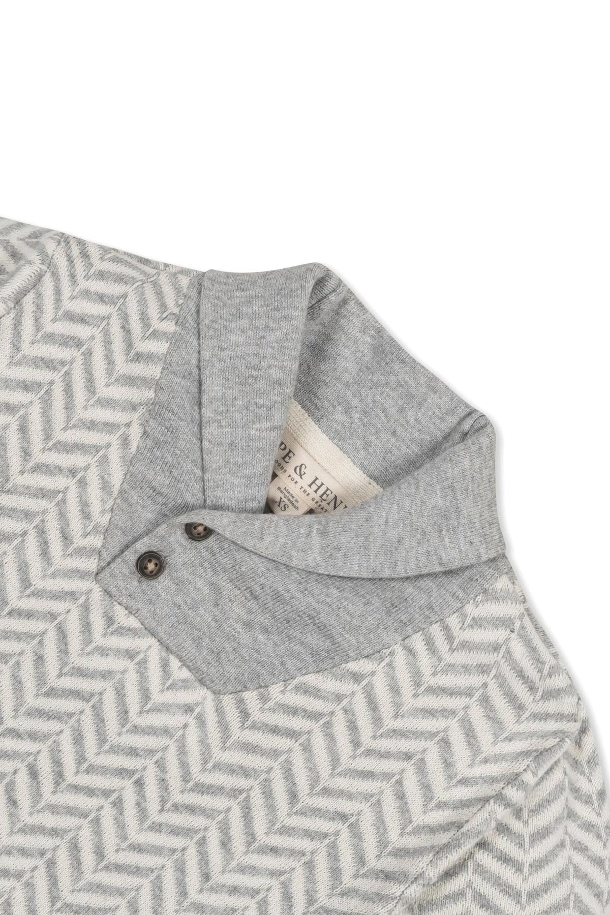 Hope & Henry Organic Cotton Intarsia Shawl Collar Sweater