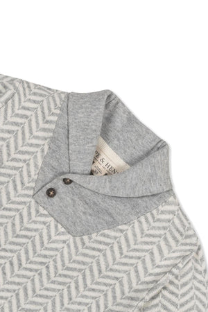 Hope & Henry Organic Cotton Intarsia Shawl Collar Sweater