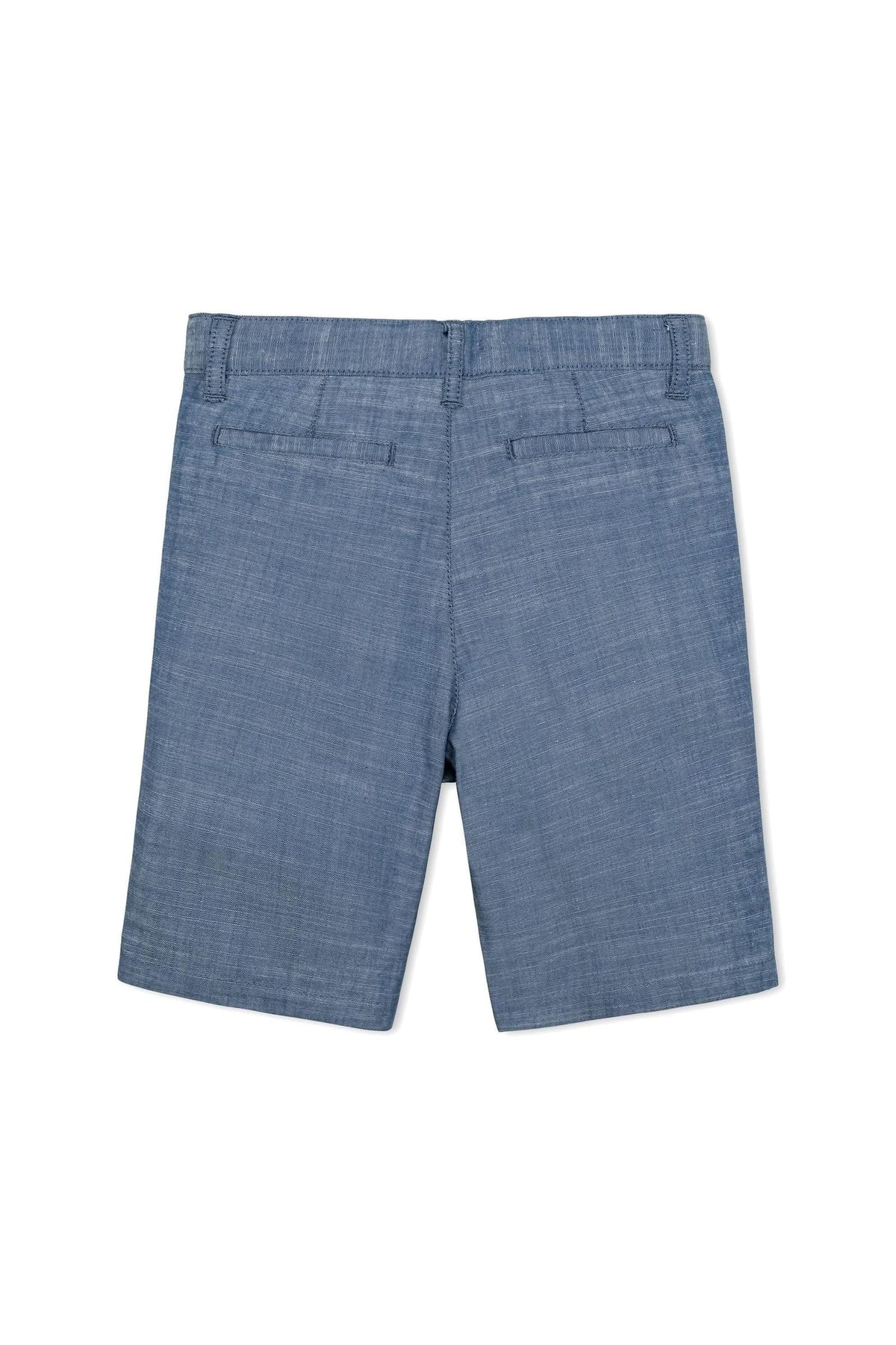 Hope & Henry Organic Cotton Shorts for Boys, Chambray, Toddler & Kids