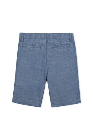Hope & Henry Organic Cotton Shorts for Boys, Chambray, Toddler & Kids