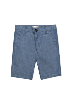Hope & Henry Organic Cotton Shorts for Boys, Chambray, Toddler & Kids