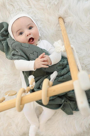 Knit Heart Luxury Swaddle Blanket | 100% OEKO Tex Pima Cotton