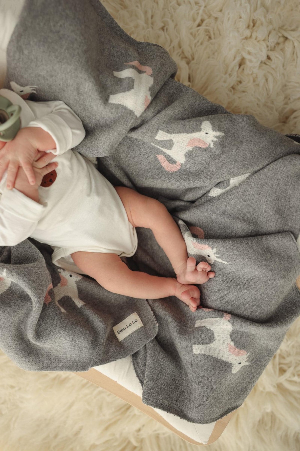 Knit Unicorn Luxury Swaddle Blanket | 100% OEKO Tex Pima Cotton