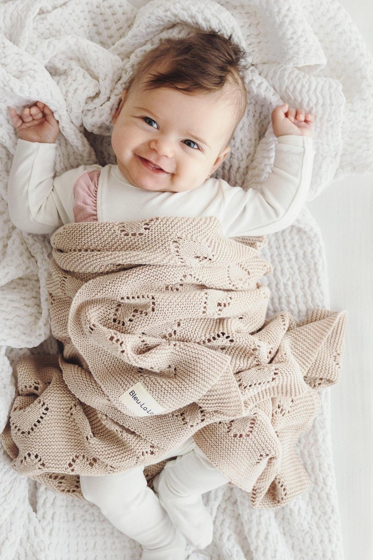 Knit Heart Luxury Swaddle Blanket | 100% OEKO Tex Pima Cotton