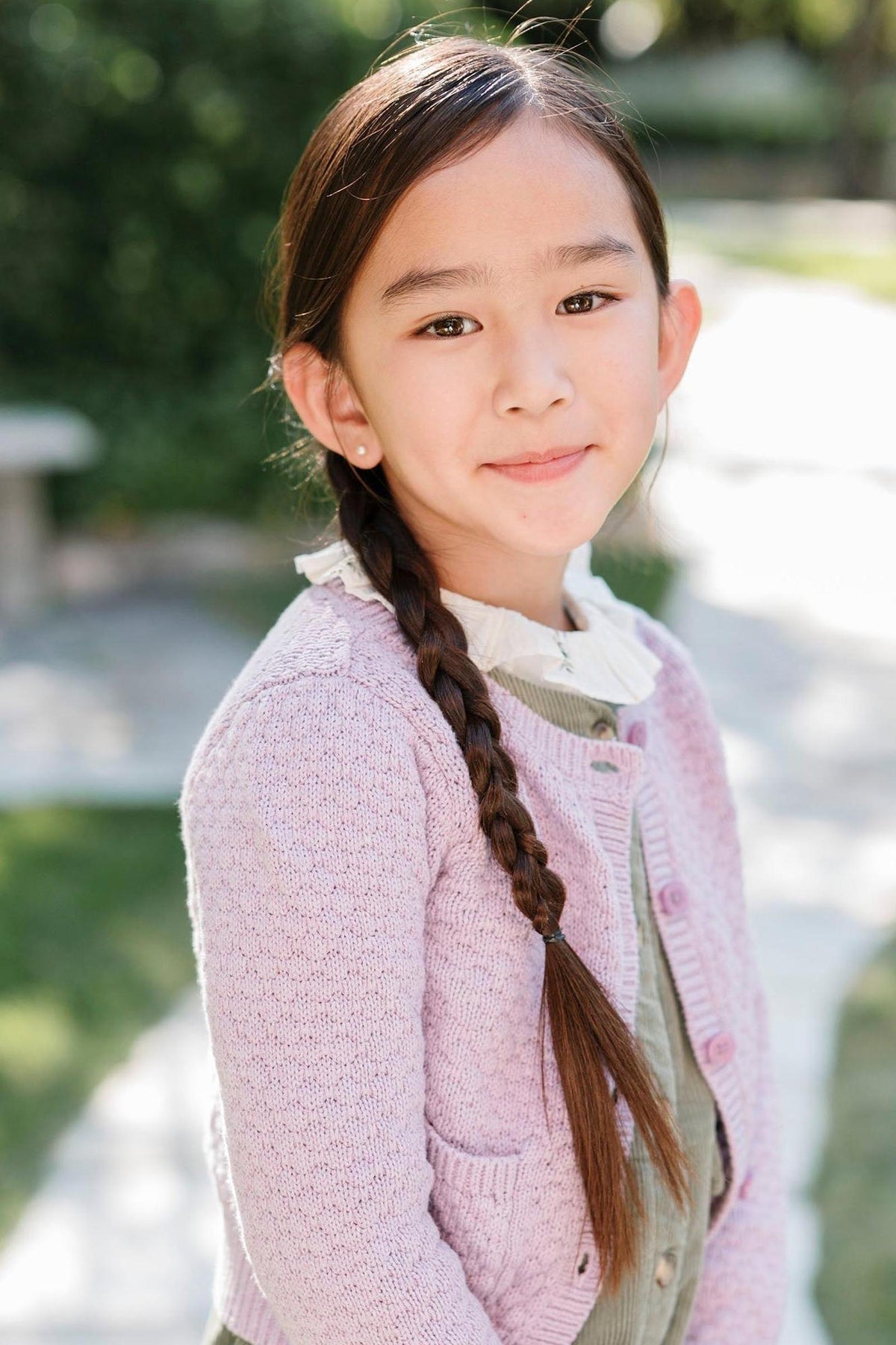 Hope & Henry Organic Textured Cardigan, Lavender Heather, Toddler & Kids