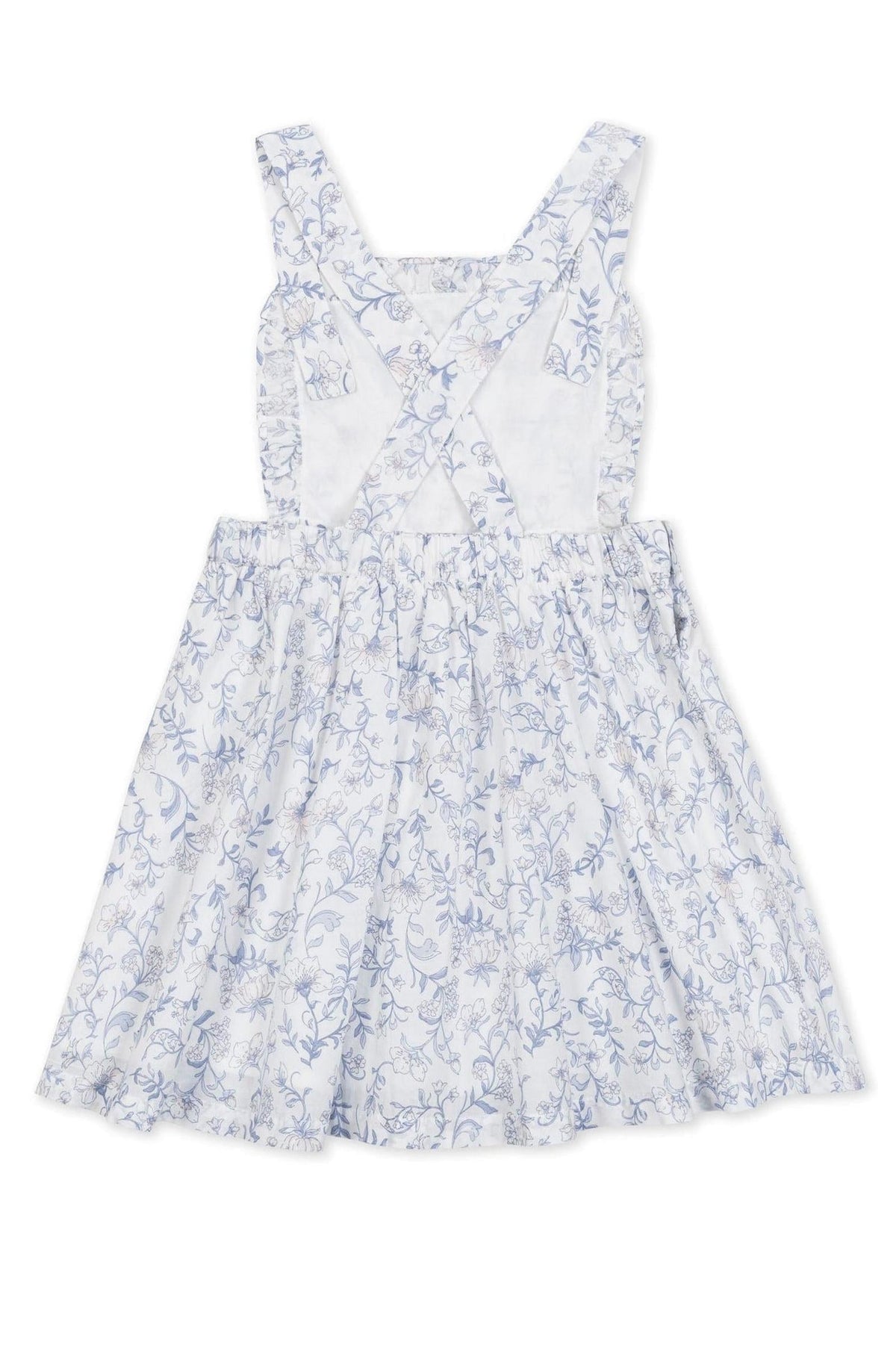 Hope & Henry - Girls Organic Ruffle Apron Dress - 3 / Winter Floral Hope & Henry - Girls Organic Ruffle Apron Dress - 3 / Winter Floral
