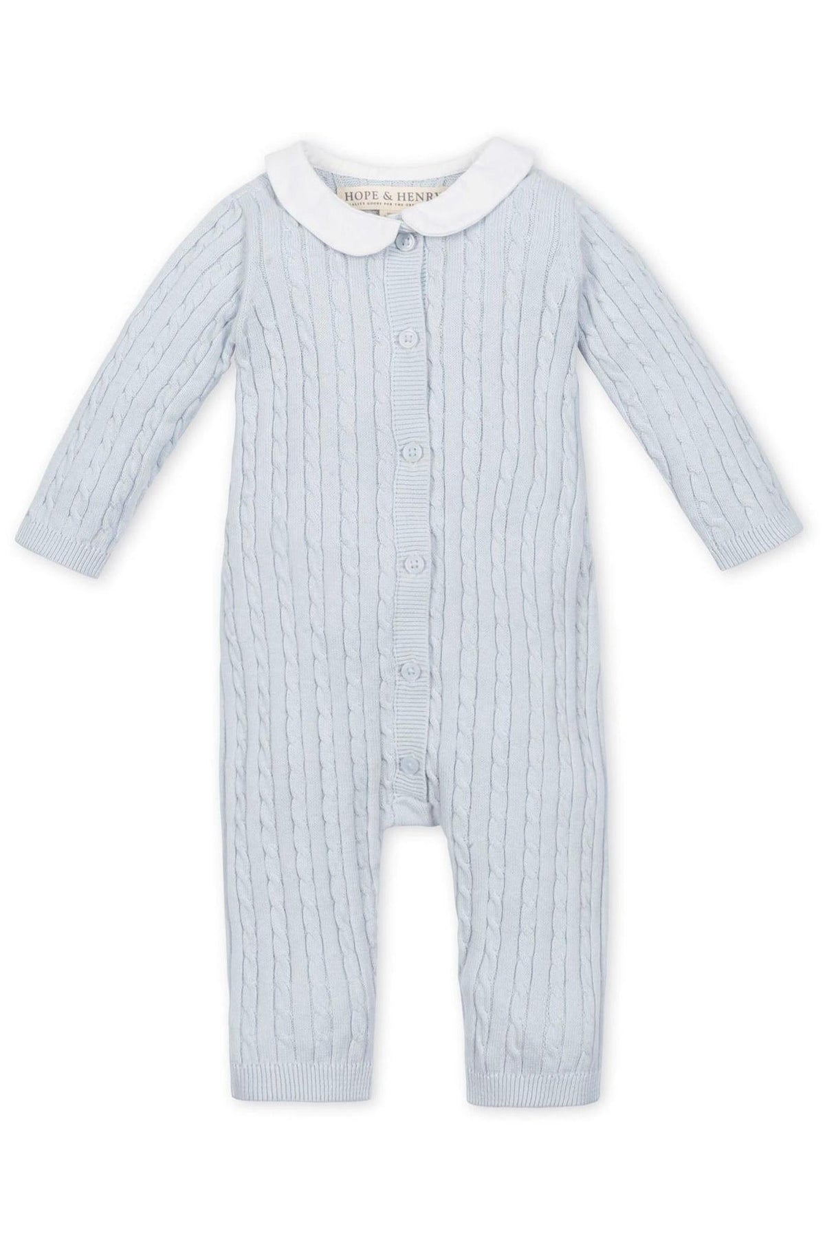 Hope & Henry Organic Cotton Peter Pan Collar Sweater Romper